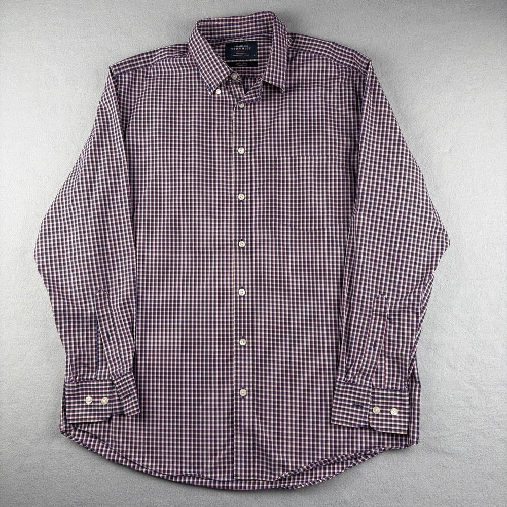 Charles Tyrwhitt Weekend Non Iron Classic Fit Check Shirt Men's Large